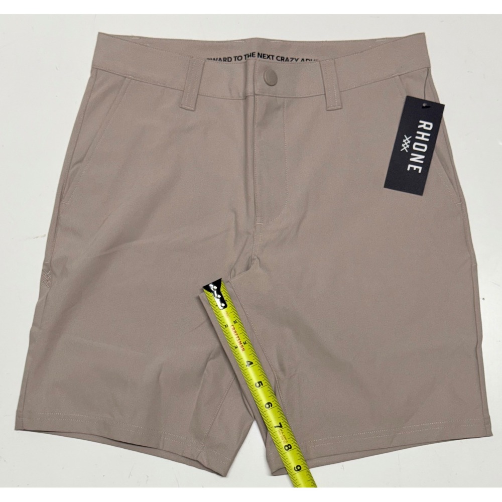 Rhone Commuter Short 9"‎ Mens 28 Flax Beige Flex-Knit 100273-273-28 NWT Golf